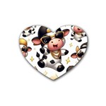 Dancing cow coaster Rubber Coaster (Heart)
