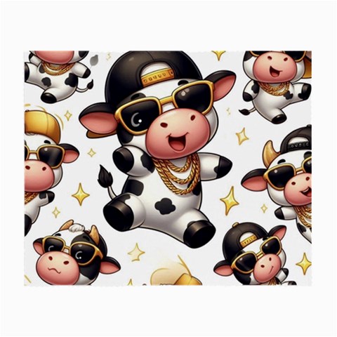 Dancing cow glasses cloths  Small Glasses Cloth (2 Sides) from ArtsNow.com Front