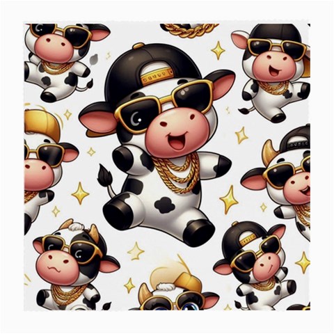 Dancing cow glasses cloths  Medium Glasses Cloth (2 Sides) from ArtsNow.com Front