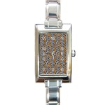 Blue Brown Leopard Rectangle Italian Charm Watch