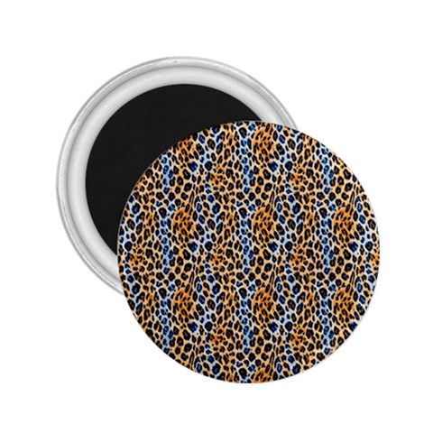 Blue Brown Leopard 2.25  Magnets from ArtsNow.com Front