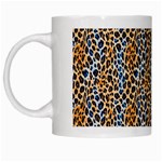 Blue Brown Leopard White Mug