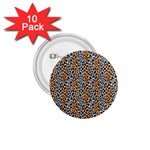 Blue Brown Leopard 1.75  Buttons (10 pack)