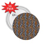 Blue Brown Leopard 2.25  Buttons (10 pack) 