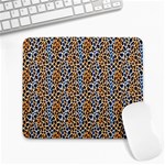 Blue Brown Leopard Large Mousepad