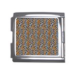 Blue Brown Leopard Mega Link Italian Charm (18mm)