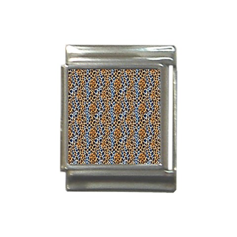 Blue Brown Leopard Italian Charm (13mm) from ArtsNow.com Front