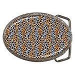 Blue Brown Leopard Belt Buckles