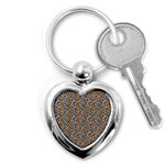 Blue Brown Leopard Key Chain (Heart)