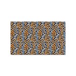 Blue Brown Leopard Sticker (Rectangular)