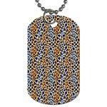 Blue Brown Leopard Dog Tag (One Side)