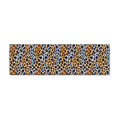Blue Brown Leopard Sticker Bumper (10 pack) from ArtsNow.com Front