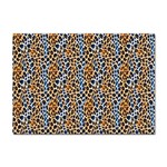 Blue Brown Leopard Sticker A4 (100 pack)