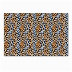 Blue Brown Leopard Postcard 6 x 4  (Pkg of 10)