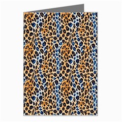 Blue Brown Leopard Greeting Card from ArtsNow.com Left