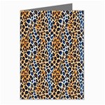 Blue Brown Leopard Greeting Cards (Pkg of 8)