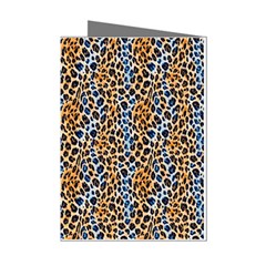 Blue Brown Leopard Mini Greeting Cards (Pkg of 8) from ArtsNow.com Left