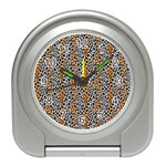Blue Brown Leopard Travel Alarm Clock
