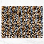 Blue Brown Leopard Rectangular Jigsaw Puzzl