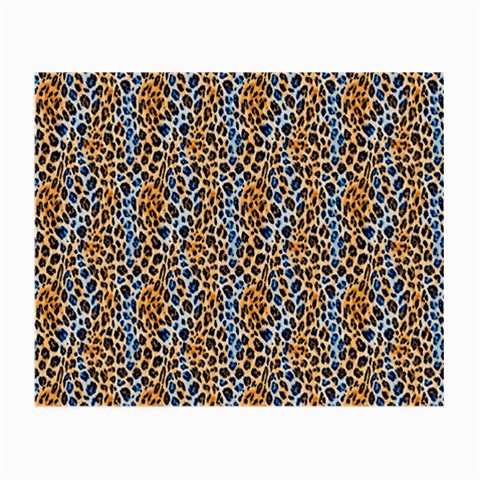 Blue Brown Leopard Small Glasses Cloth (2 Sides) from ArtsNow.com Front