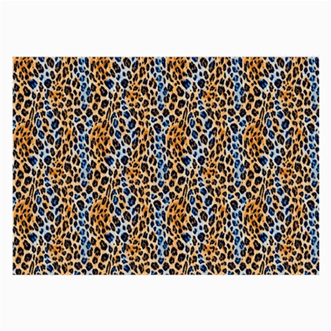 Blue Brown Leopard Large Glasses Cloth from ArtsNow.com Front