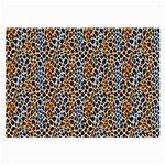Blue Brown Leopard Large Glasses Cloth (2 Sides)