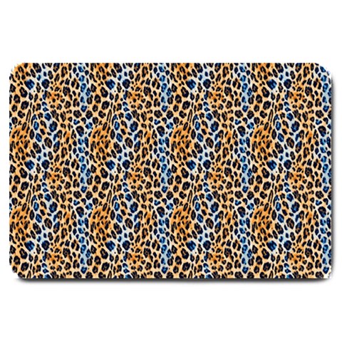 Blue Brown Leopard Large Doormat from ArtsNow.com 30 x20  Door Mat