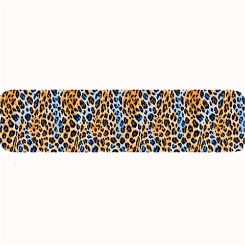 Blue Brown Leopard Large Bar Mat from ArtsNow.com 32 x8.5  Bar Mat