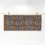 Blue Brown Leopard Hand Towel