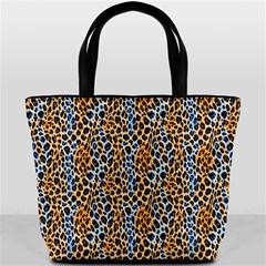 Blue Brown Leopard Bucket Bag from ArtsNow.com Back