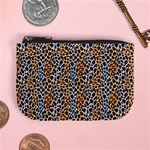 Blue Brown Leopard Mini Coin Purse