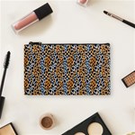 Blue Brown Leopard Cosmetic Bag (Small)