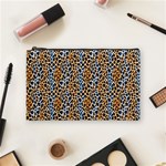 Blue Brown Leopard Cosmetic Bag (Medium)