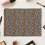 Blue Brown Leopard Cosmetic Bag (XL)
