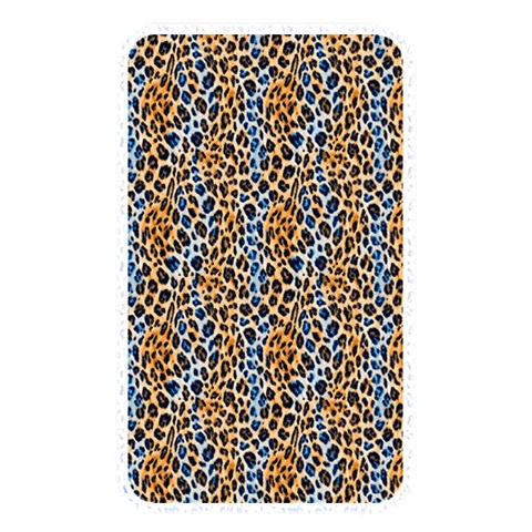 Blue Brown Leopard Memory Card Reader (Rectangular) from ArtsNow.com Front