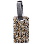 Blue Brown Leopard Luggage Tag (two sides)