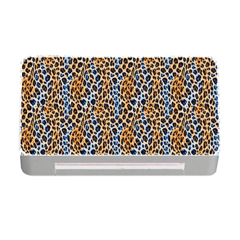 Blue Brown Leopard Memory Card Reader with CF from ArtsNow.com Front