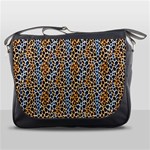 Blue Brown Leopard Messenger Bag
