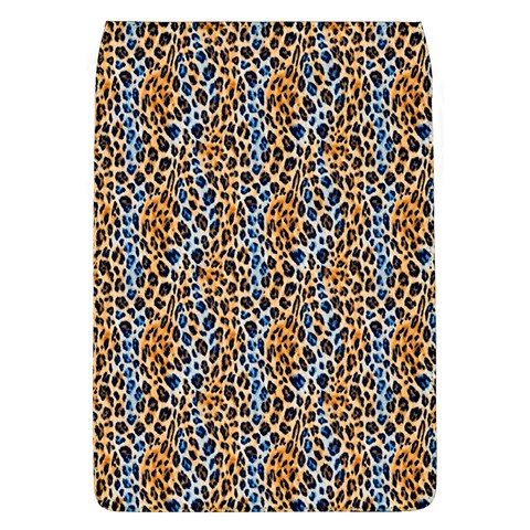 Blue Brown Leopard Removable Flap Cover (L) from ArtsNow.com Front