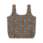 Blue Brown Leopard Full Print Recycle Bag (M)