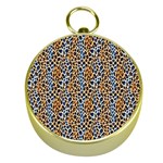 Blue Brown Leopard Gold Compasses