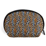 Blue Brown Leopard Accessory Pouch (Large)