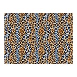 Blue Brown Leopard 35  x 27  Two Sides Premium Plush Fleece Blanket (Mini)