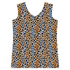 Blue Brown Leopard Women s Basketball Tank Top from ArtsNow.com Front