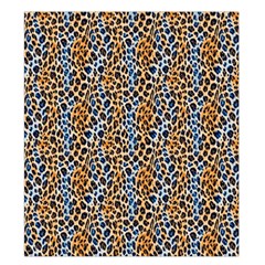Blue Brown Leopard Duvet Cover Double Side (King Size) from ArtsNow.com Back