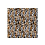 Blue Brown Leopard 22  x 22  Satin Bandana Scarf