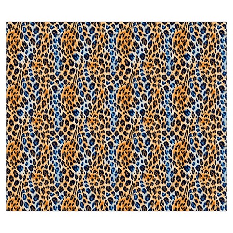Blue Brown Leopard Zipper Large Tote Bag from ArtsNow.com Front