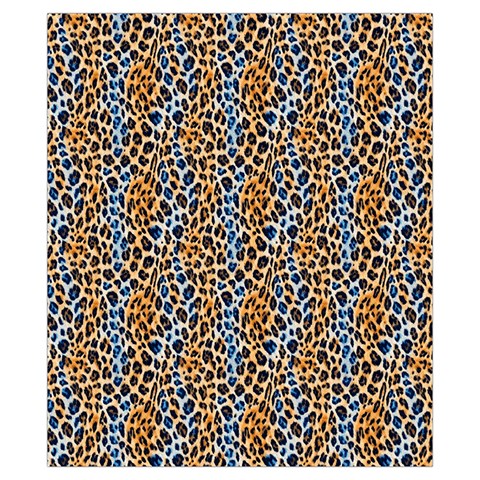 Blue Brown Leopard Drawstring Pouch (XS) from ArtsNow.com Front