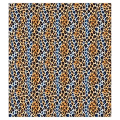 Blue Brown Leopard Drawstring Pouch (2XL) from ArtsNow.com Back