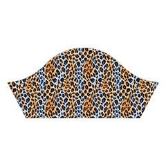 Blue Brown Leopard Cotton Crop Top from ArtsNow.com Left Sleeve